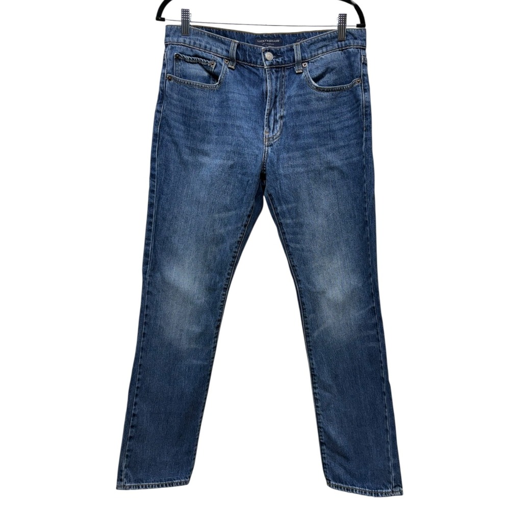 Lucky Brand 121 Slim Straight Jeans‎ Mens 32x30(Actual 32x29) Blue Denim